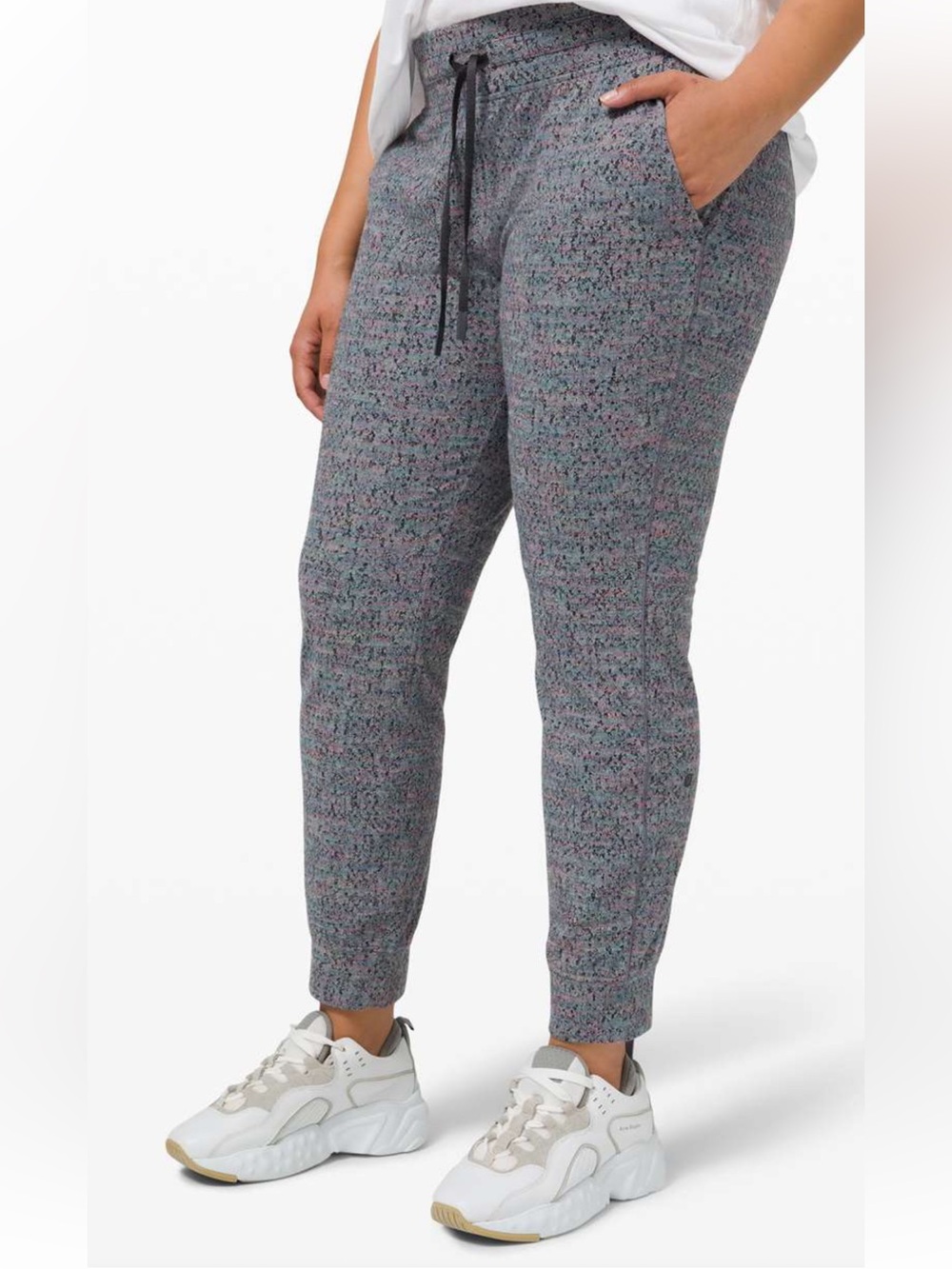 Lululemon Ready to Rulu 7/8 Jogger Neon Tweed Jacquard HTR Battleship Electric